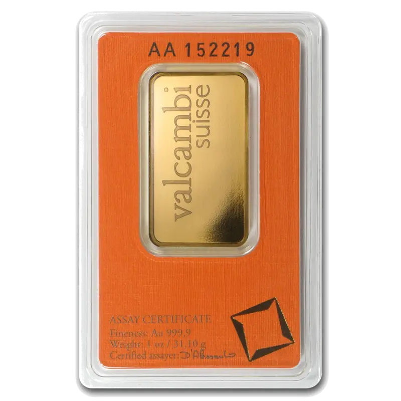 1 oz Gold Bar | Valcambi