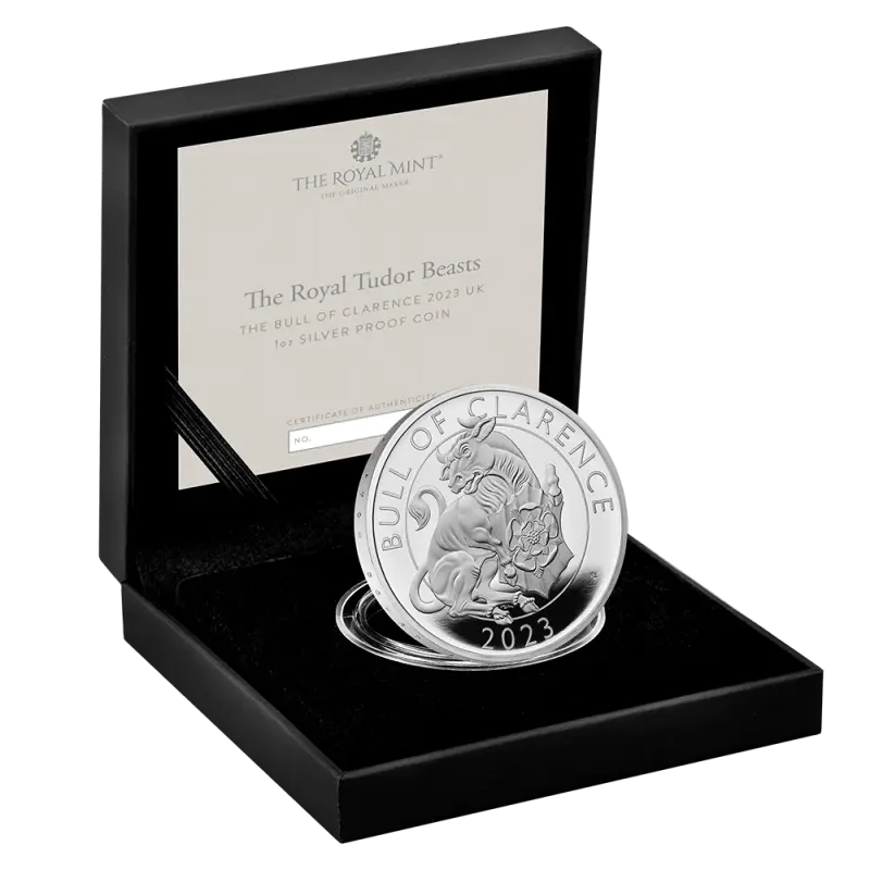 1 oz Tudor Beasts The Bull of Clarence Silver Coin | Proof | 2023