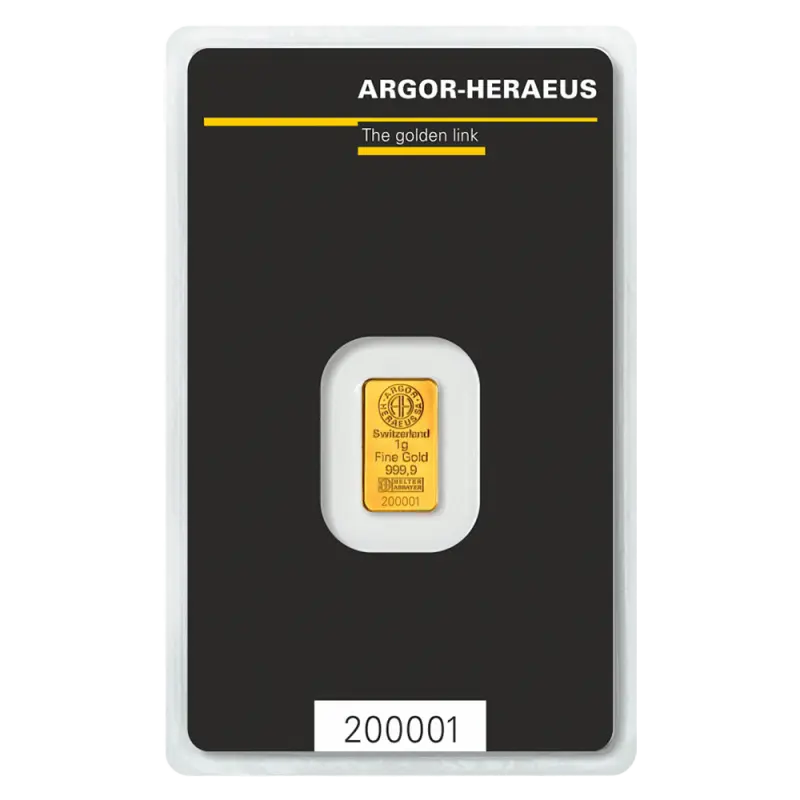 1g Gold Bar | Argor-Heraeus