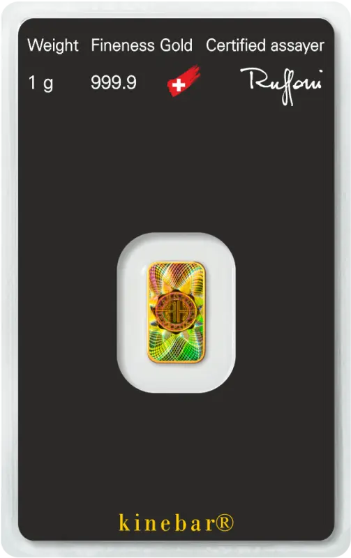1g Gold Bar | Argor-Heraeus | Kinebar