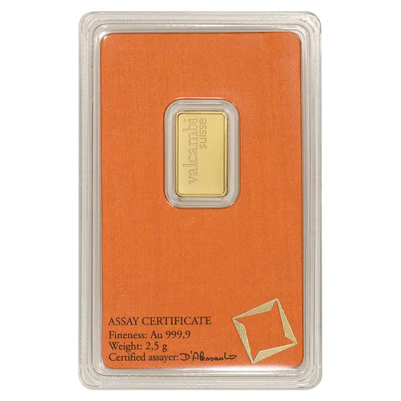 2.5g Gold Bar | Valcambi