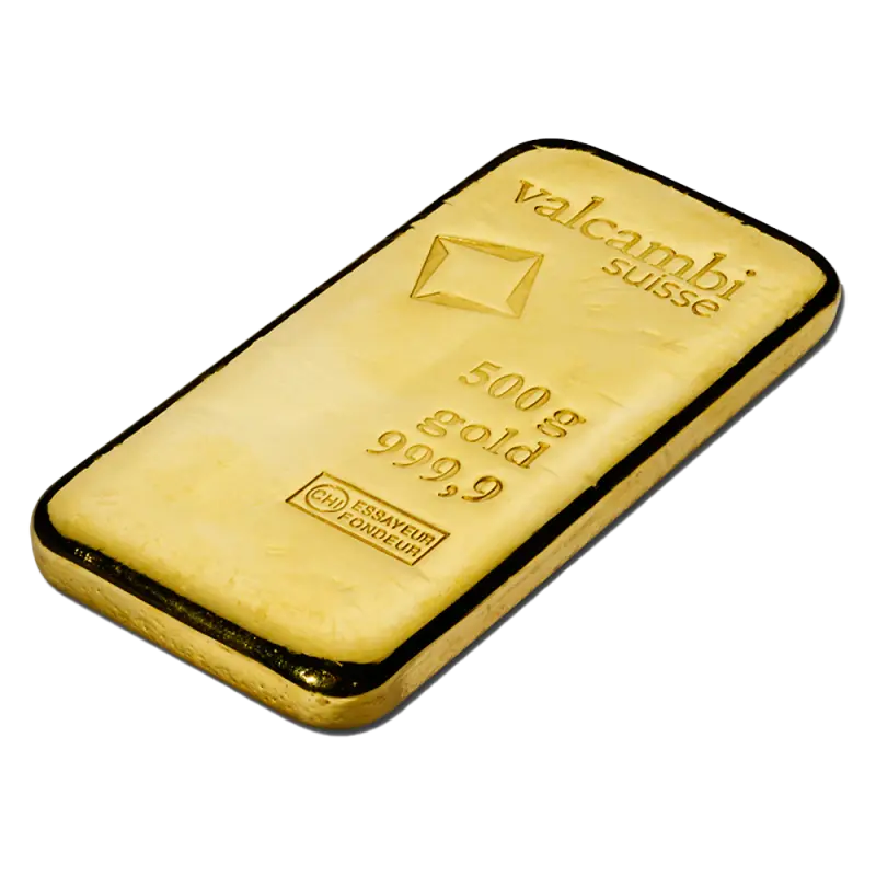500g Gold Bar | Valcambi | Casted