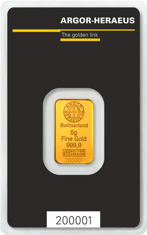 5g Gold Bar | Argor-Heraeus | Kinebar