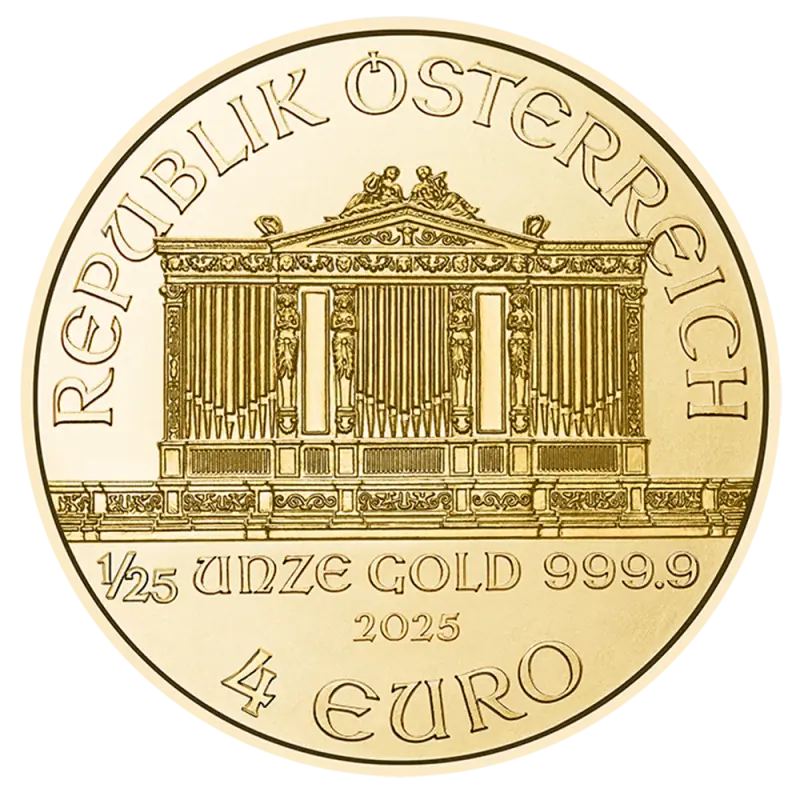 1/25 oz Vienna Philharmonic Gold Coin | 2025