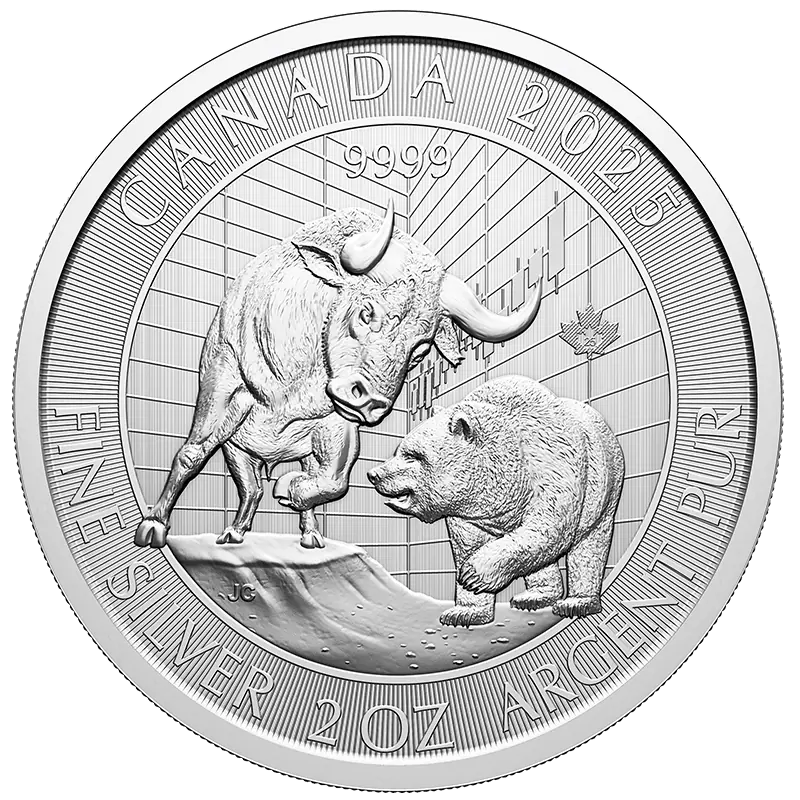 2 oz Bull and Bear Silver Coin | 2025