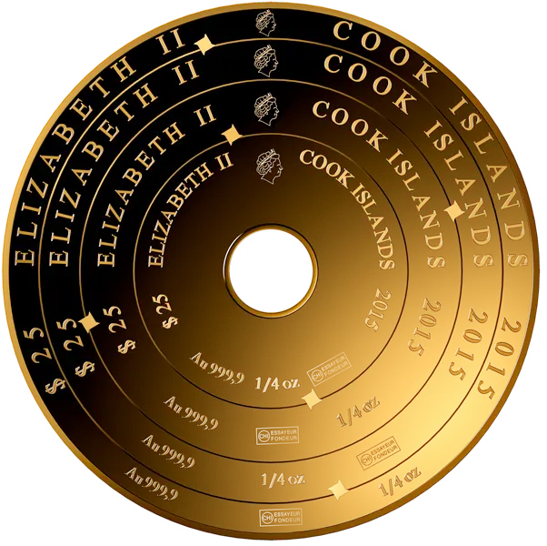 1 oz Cook Island Armillary Valcambi Gold Coin