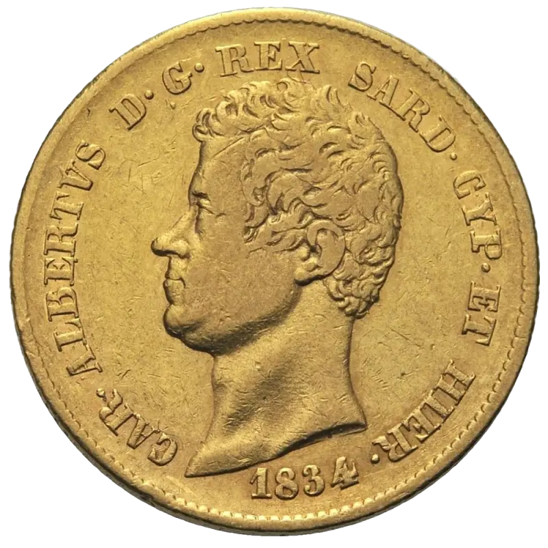 20 Lira Sardinia Charles Albert | Gold | 1831 - 1849