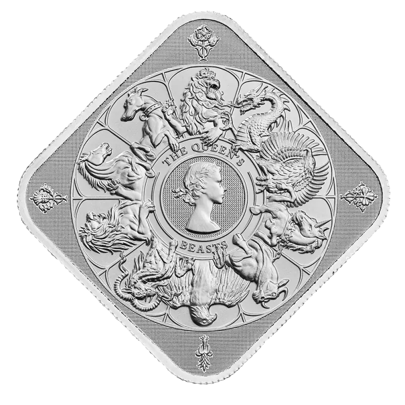 1 oz Queen's Beast Completer Silver Bar | The Royal Mint
