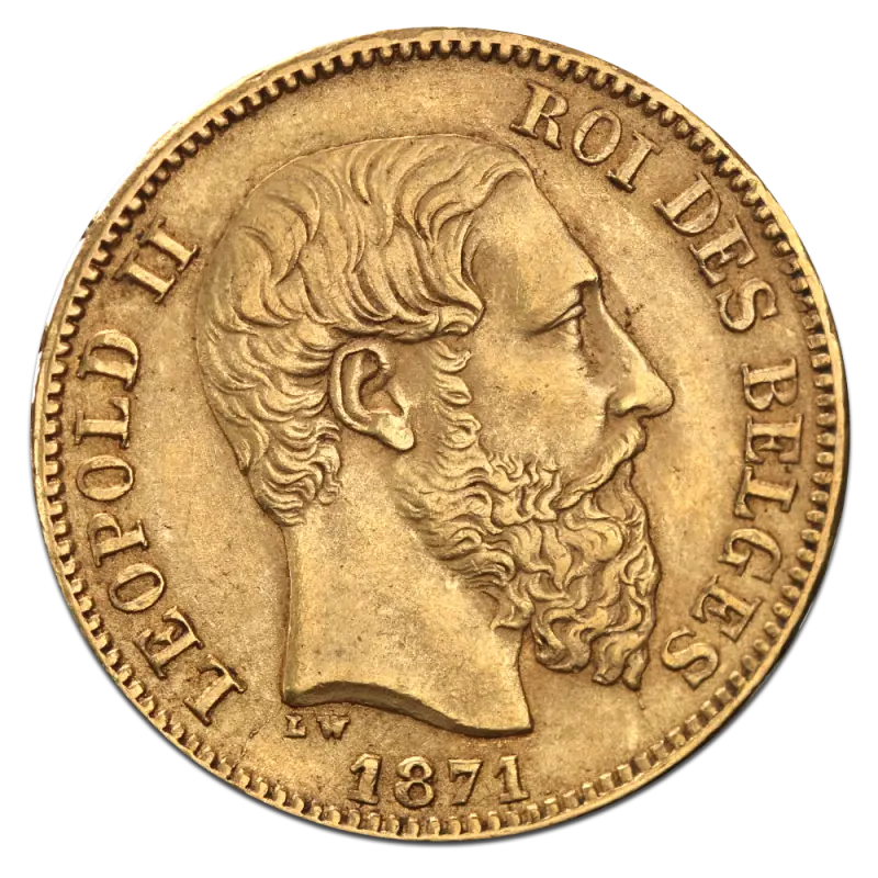 20 Franc Leopold II Belgium Gold Coin | 1867 -1882