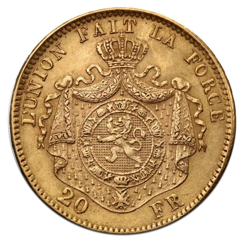 20 Franc Leopold II Belgium Gold Coin | 1867 -1882