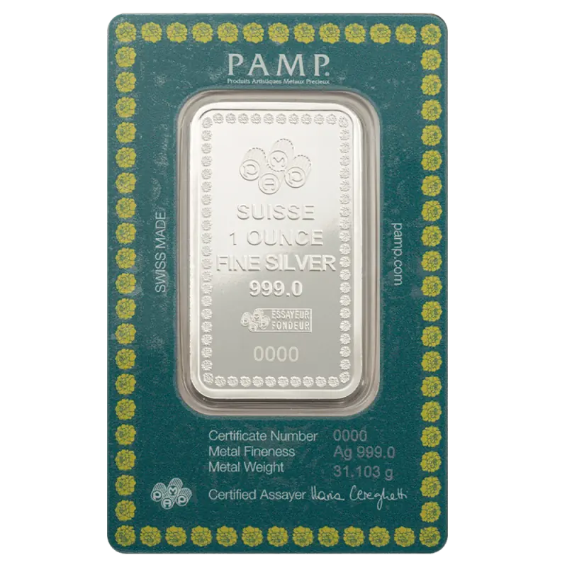 1 oz Diwali Lakshmi & Rangoli Silver Bar | PAMP