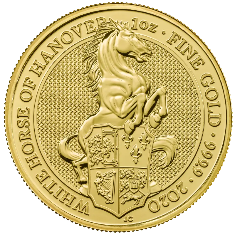 1 oz Queen's Beasts White Horse of Hanover Gold Coin | 2020