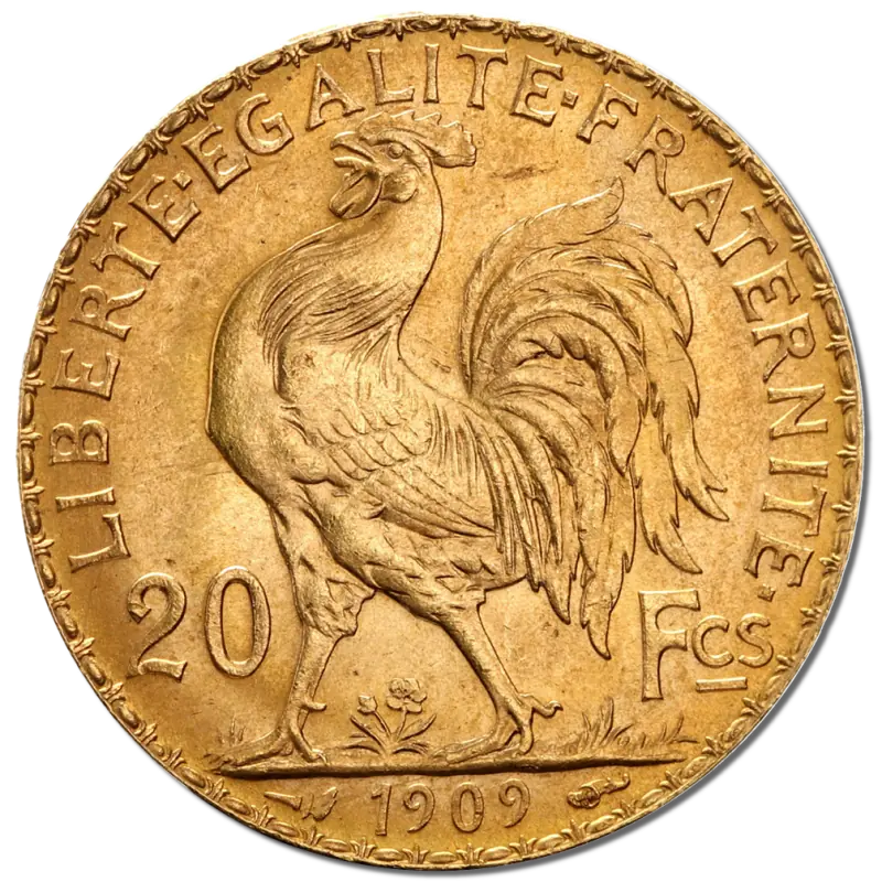 20 French Francs Marianne Rooster Gold Coin | 1899-1914
