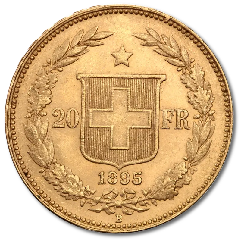 20 Swiss Francs Helvetica | Gold | 1883-1896