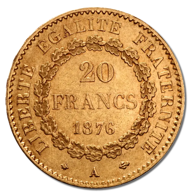 20 French Francs Angel (Génie) 3rd Republic | Gold | 1871-1898