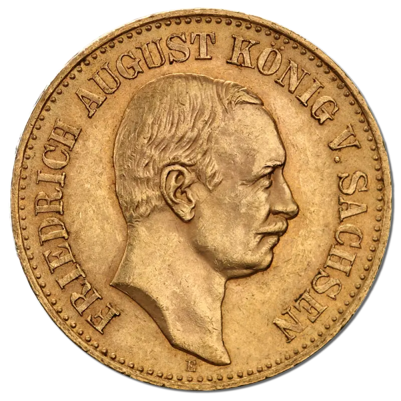 20 Mark | King Friedrich August III Saxony | Gold | 1904-1918