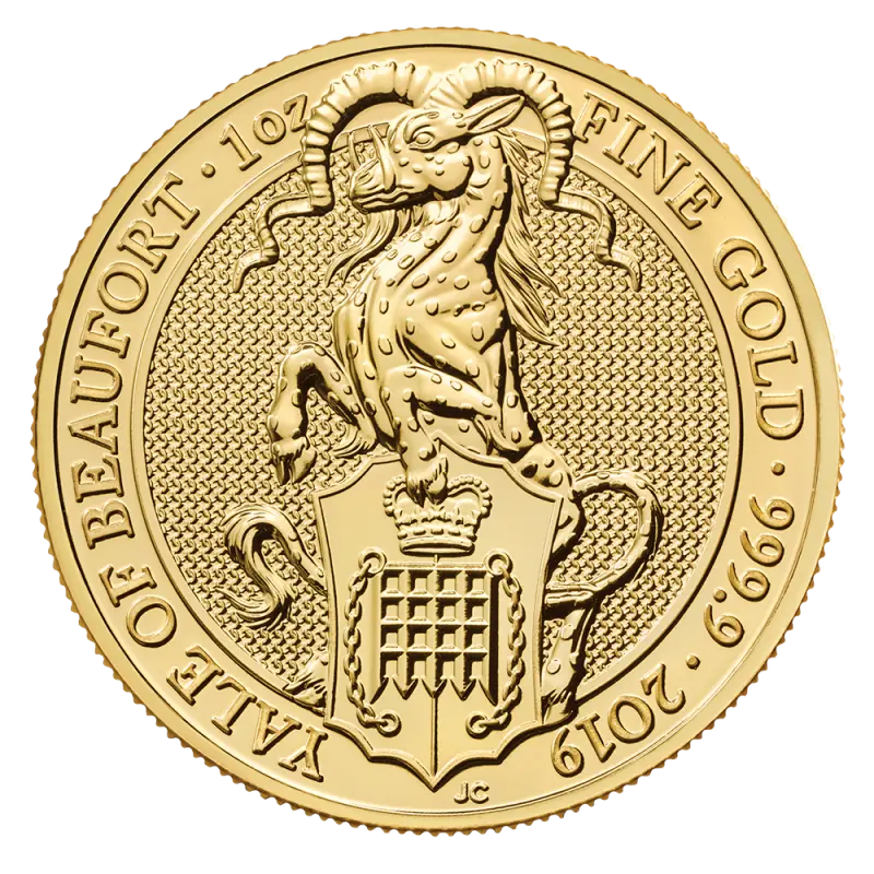 1 oz Queen's Beasts Yale of Beaufort Gold Coin (2019)