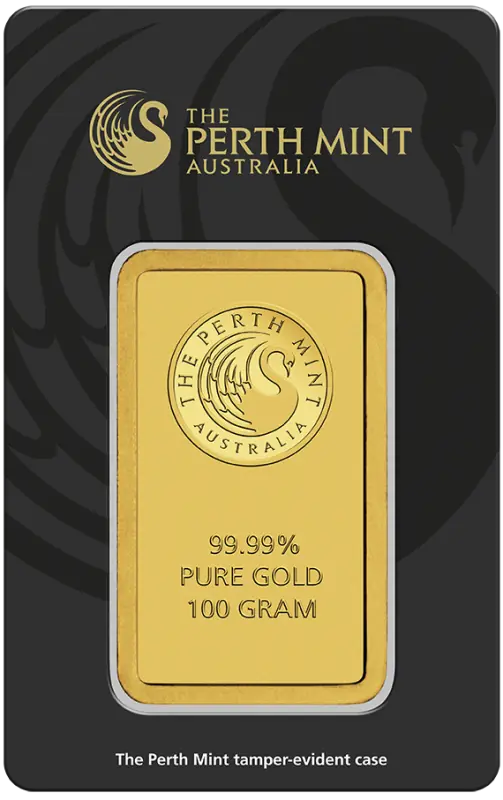100g Gold Bar | Perth Mint | with Certificate