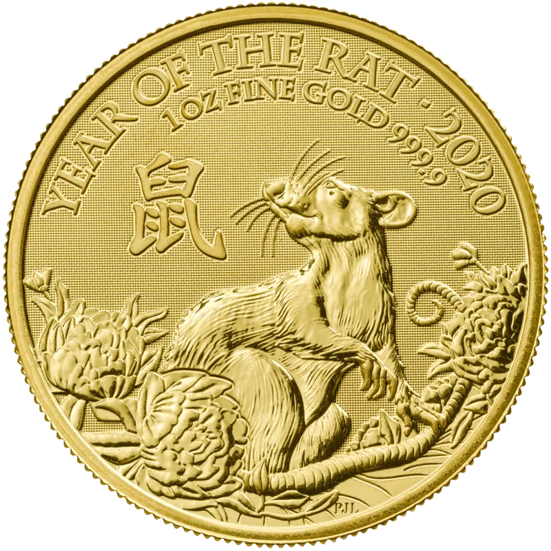 1 oz Lunar UK Year of the Rat | Gold | 2020