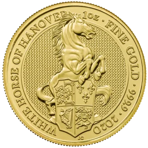1 oz Queen's Beasts White Horse of Hanover Gold Coin | 2020