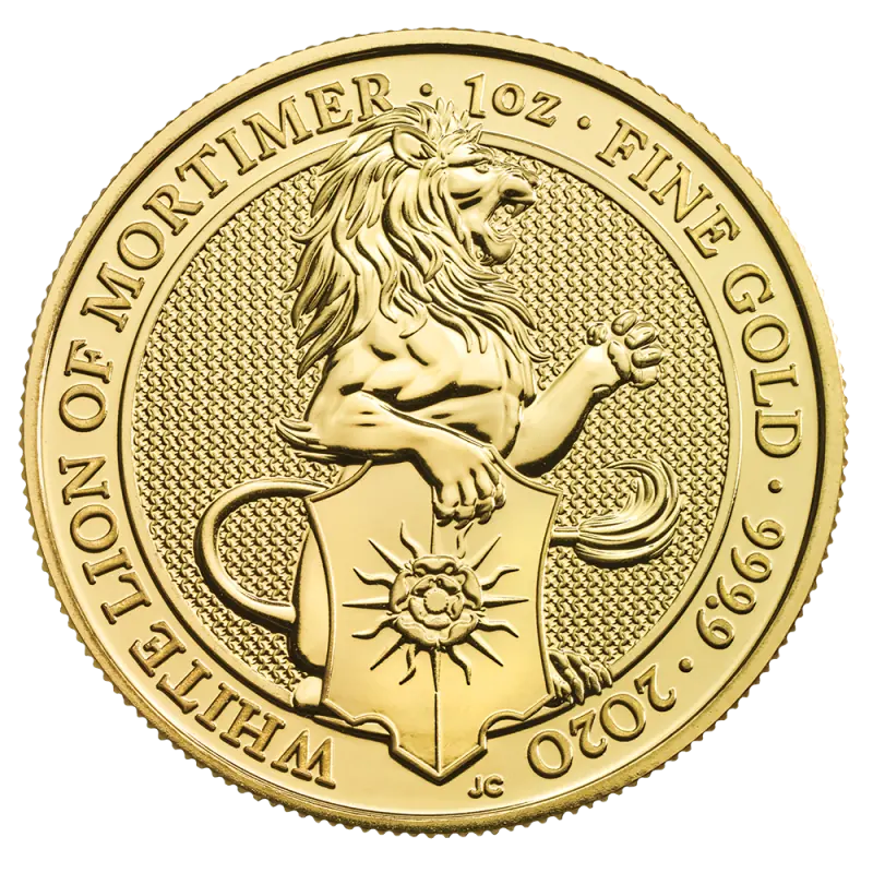 1 oz Queen's Beasts White Lion Gold Coin | 2020