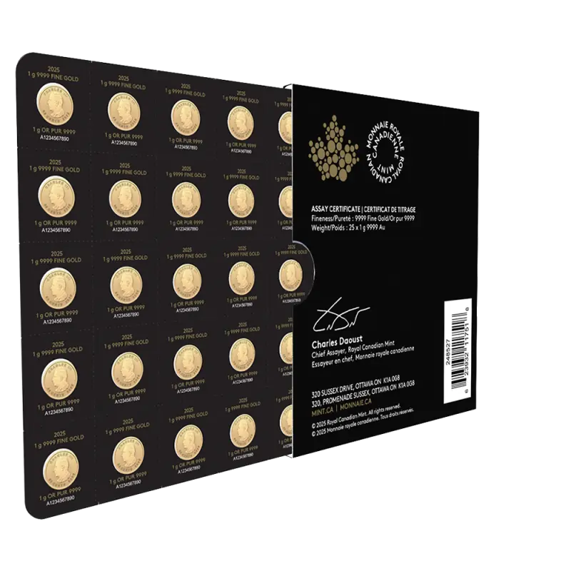25 x 1g MapleGram Gold | 2026