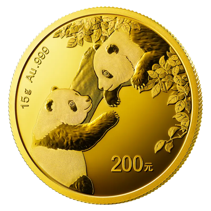 15g China Panda Gold Coin | Damaged