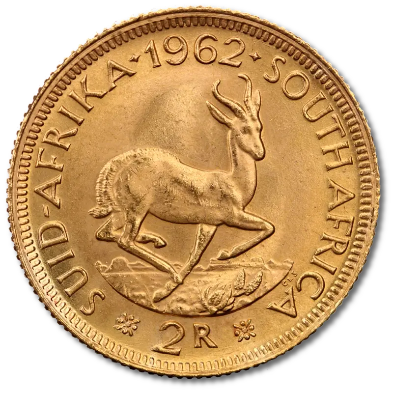 South African 2 Rand Gold Coin | 1961-1983