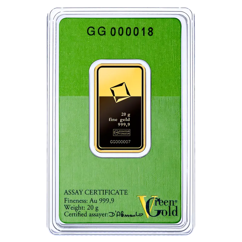 20g Gold Bar | Valcambi | Green Gold