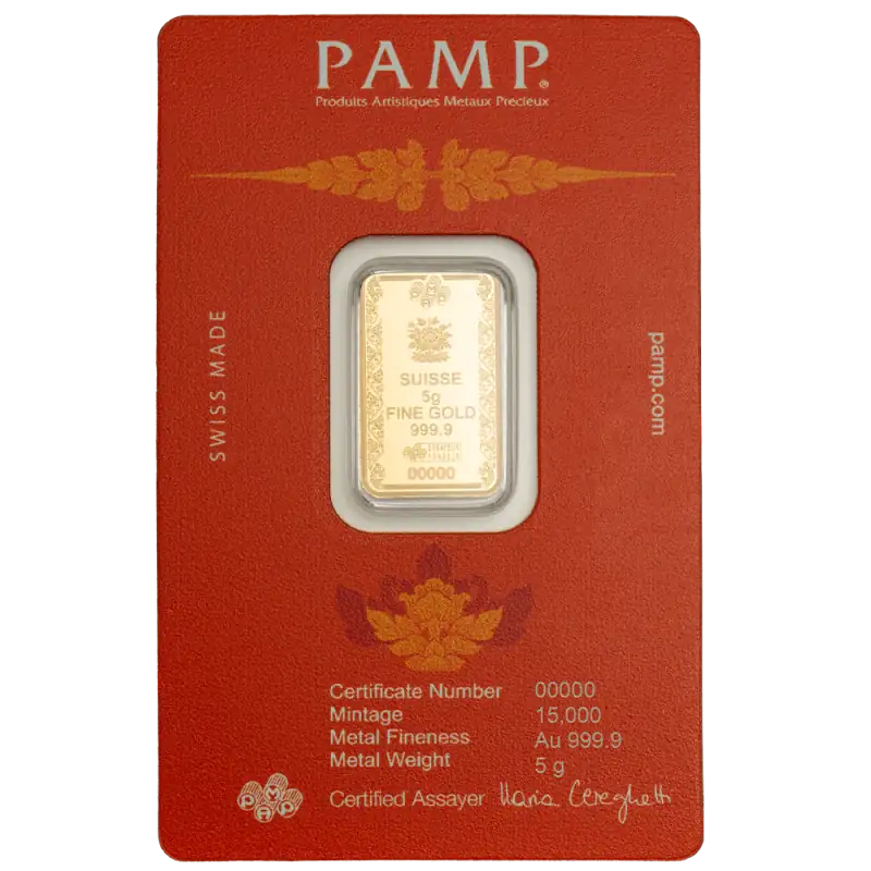 5g Gold Bar | PAMP | Buddha