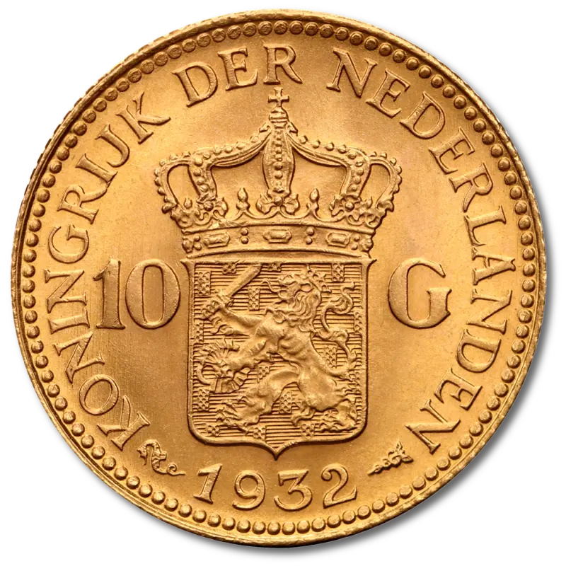 10 Dutch Guilders Wilhelmina | Gold | 1892-1933