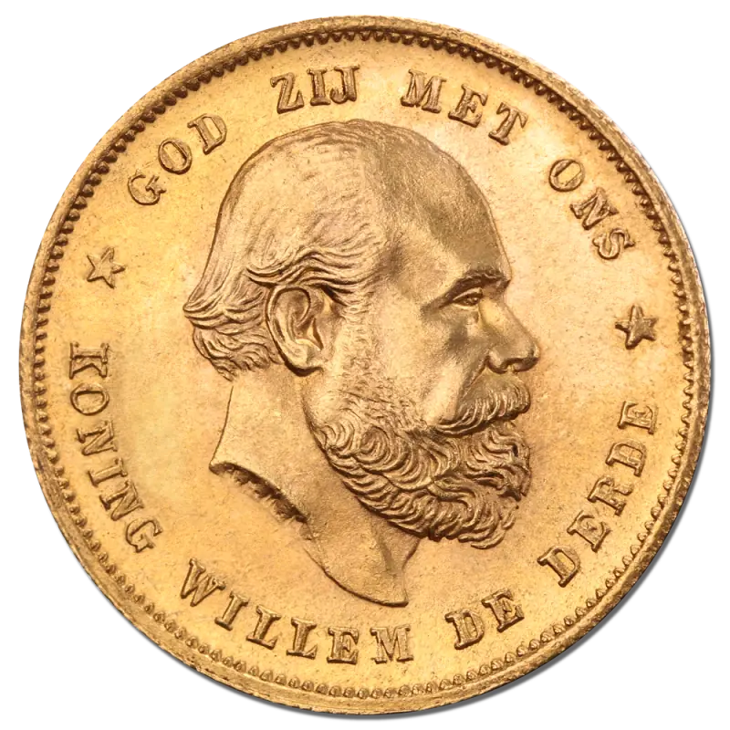 10 Dutch Guilders Willem III | Gold | 1875-1889