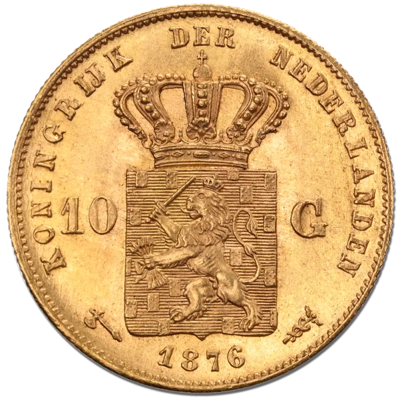 10 Dutch Guilders Willem III | Gold | 1875-1889